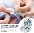 Mini Travel Sew Kit Sewing Box Pocket Folding Kit Compact Mini Travel Sewing Kit with Scissor, Needle, Cutton, Thread, Pin, Clip