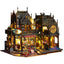 ZYOZ DIY Miniature Dollhouse Kit Magic Castle,Tiny House to Build Live in,Mini Handmade Unzip 3D Wooden Puzzle Furnishing Decor Model with Dust Cover and Music(ES012-Holo Magic City)