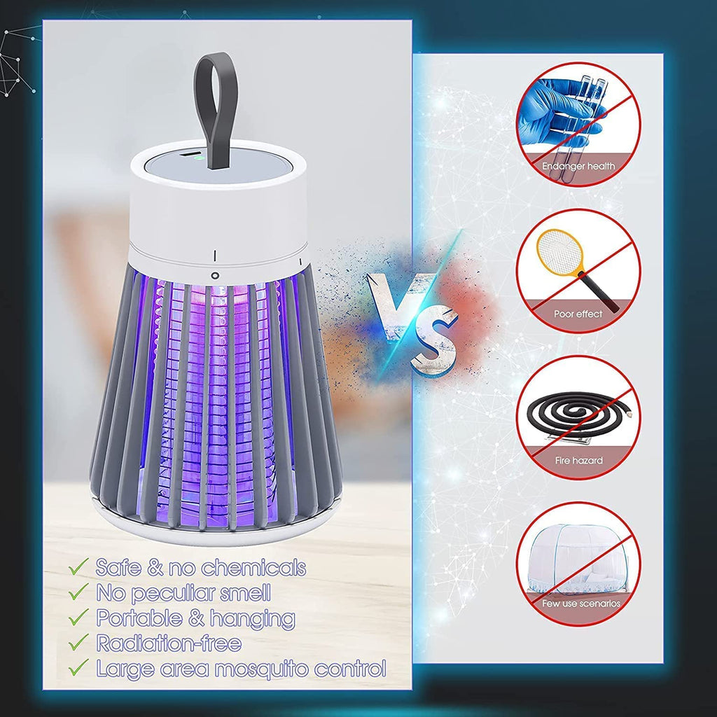 Mosquito Killer Lamp Electronic Portable LED Mosquito Killer Machine Trap Lamp, Mosquito Killer Lamp For House, Bug Zapper For Indoor Outdoor Garden, White