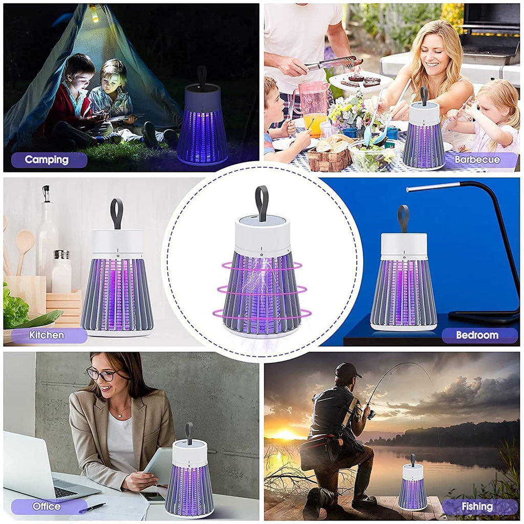 Mosquito Killer Lamp Electronic Portable LED Mosquito Killer Machine Trap Lamp, Mosquito Killer Lamp For House, Bug Zapper For Indoor Outdoor Garden, White