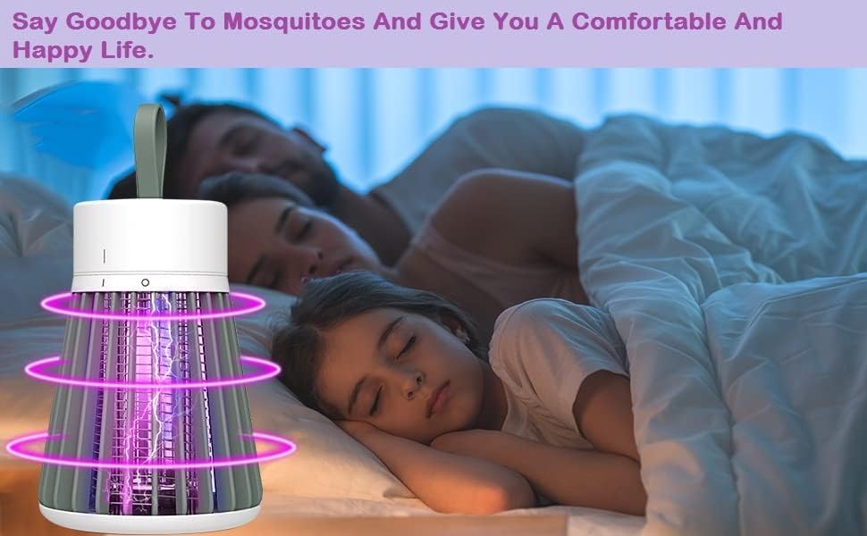 Mosquito Killer Lamp Electronic Portable LED Mosquito Killer Machine Trap Lamp, Mosquito Killer Lamp For House, Bug Zapper For Indoor Outdoor Garden, White