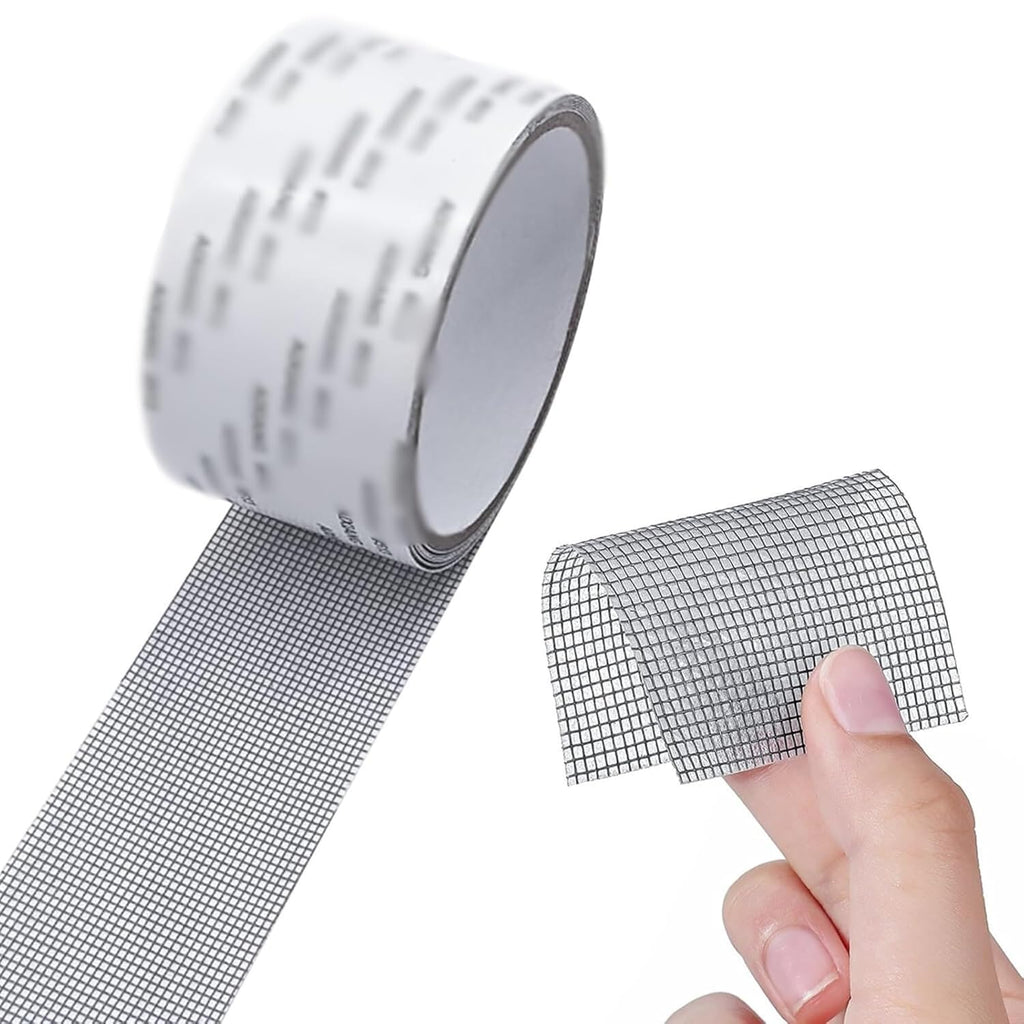 Mosquito Net Repair Tape | Self-Adhesive Waterproof Mesh Repair Tape for Windows, Doors & Screens | Fix Torn Mesh, Holes & Tears | 200cm x 5cm | Window Net Screen Repair Roll (Pack of 1)