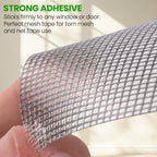 Mosquito Net Repair Tape | Self-Adhesive Waterproof Mesh Repair Tape for Windows, Doors & Screens | Fix Torn Mesh, Holes & Tears | 200cm x 5cm | Window Net Screen Repair Roll (Pack of 1)