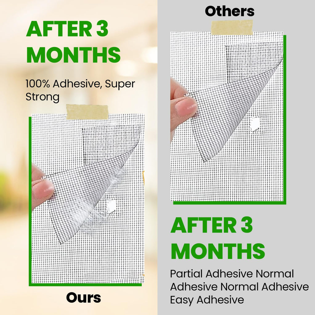 Mosquito Net Repair Tape | Self-Adhesive Waterproof Mesh Repair Tape for Windows, Doors & Screens | Fix Torn Mesh, Holes & Tears | 200cm x 5cm | Window Net Screen Repair Roll (Pack of 1)