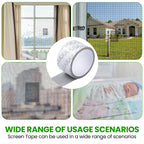 Mosquito Net Repair Tape | Self-Adhesive Waterproof Mesh Repair Tape for Windows, Doors & Screens | Fix Torn Mesh, Holes & Tears | 200cm x 5cm | Window Net Screen Repair Roll (Pack of 1)