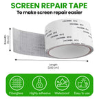 Mosquito Net Repair Tape | Self-Adhesive Waterproof Mesh Repair Tape for Windows, Doors & Screens | Fix Torn Mesh, Holes & Tears | 200cm x 5cm | Window Net Screen Repair Roll (Pack of 1)