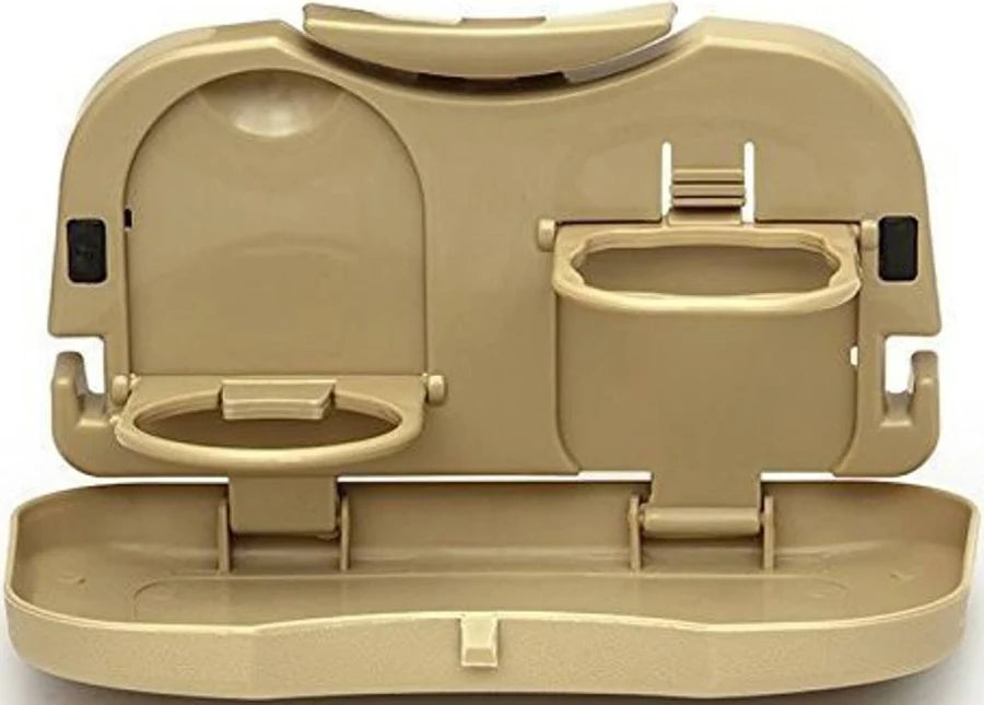 Mini Car Back Seat Food Tray Organizer Plastic Foldable Meal Drink Cup Holder Tray Mini Dining Table Folding Tray for All Car