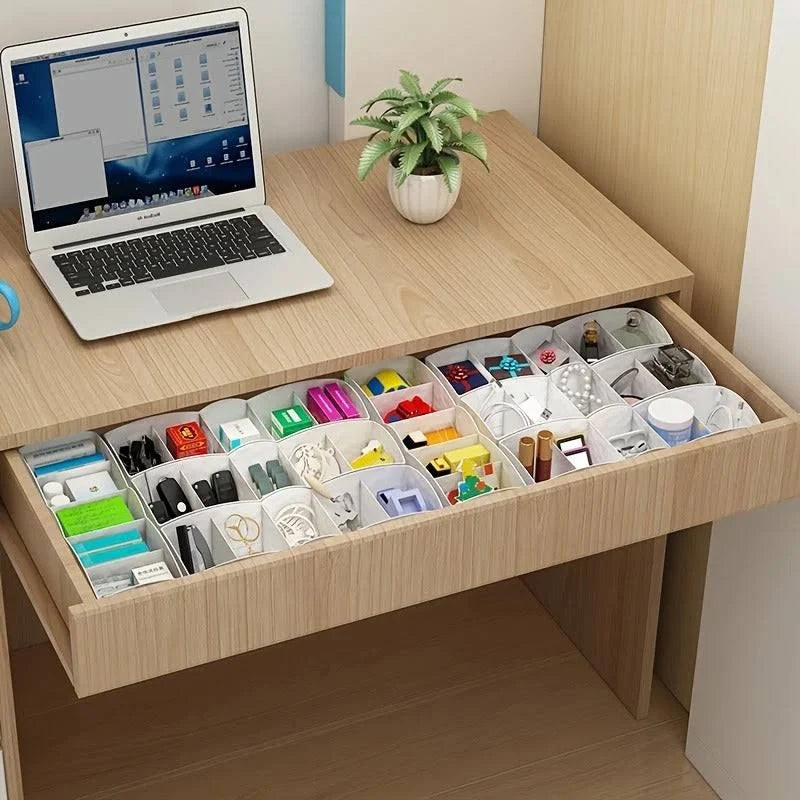5-Compartment Plastic Storage Box | Closet Organizer for Underwear, Socks & Accessories