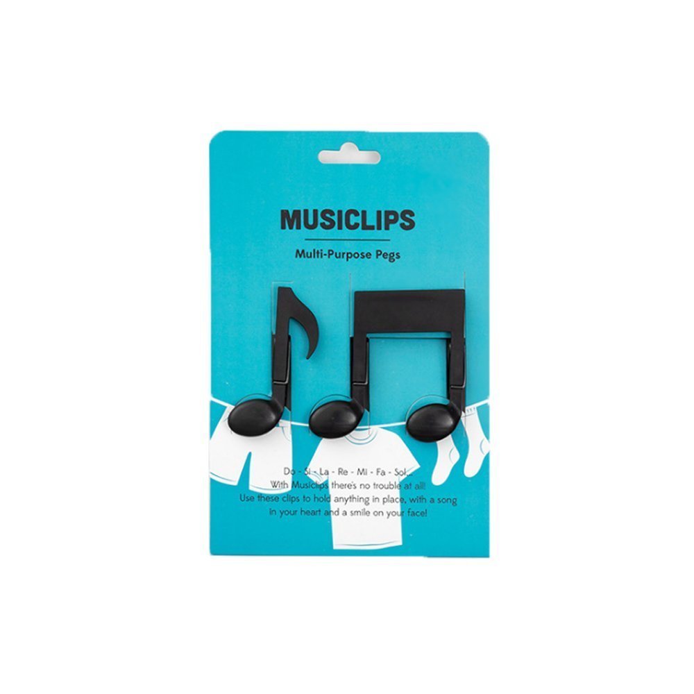 Music Note Shape Mini Clip Musiclips Multi Purpose Cloth Pegs Plastic Cloth Clips Drying Food Clothes Sealing Clips