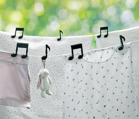 ZYOZMusical Note Decorative Clips for Hanging Photos, Cards, Notes & Artwork | Music Theme Clothesline Pegs for Home, Party, Room & Event Decoration Secondary image
