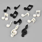 ZYOZ MUSIC Fridge Magnets  12pcs ,Black and White Musical Notes Small Fridge Magnets Cute Decorative Magnets,Refrigerator Magnets Office Kitchen Magnets Locker Glass Magnets
