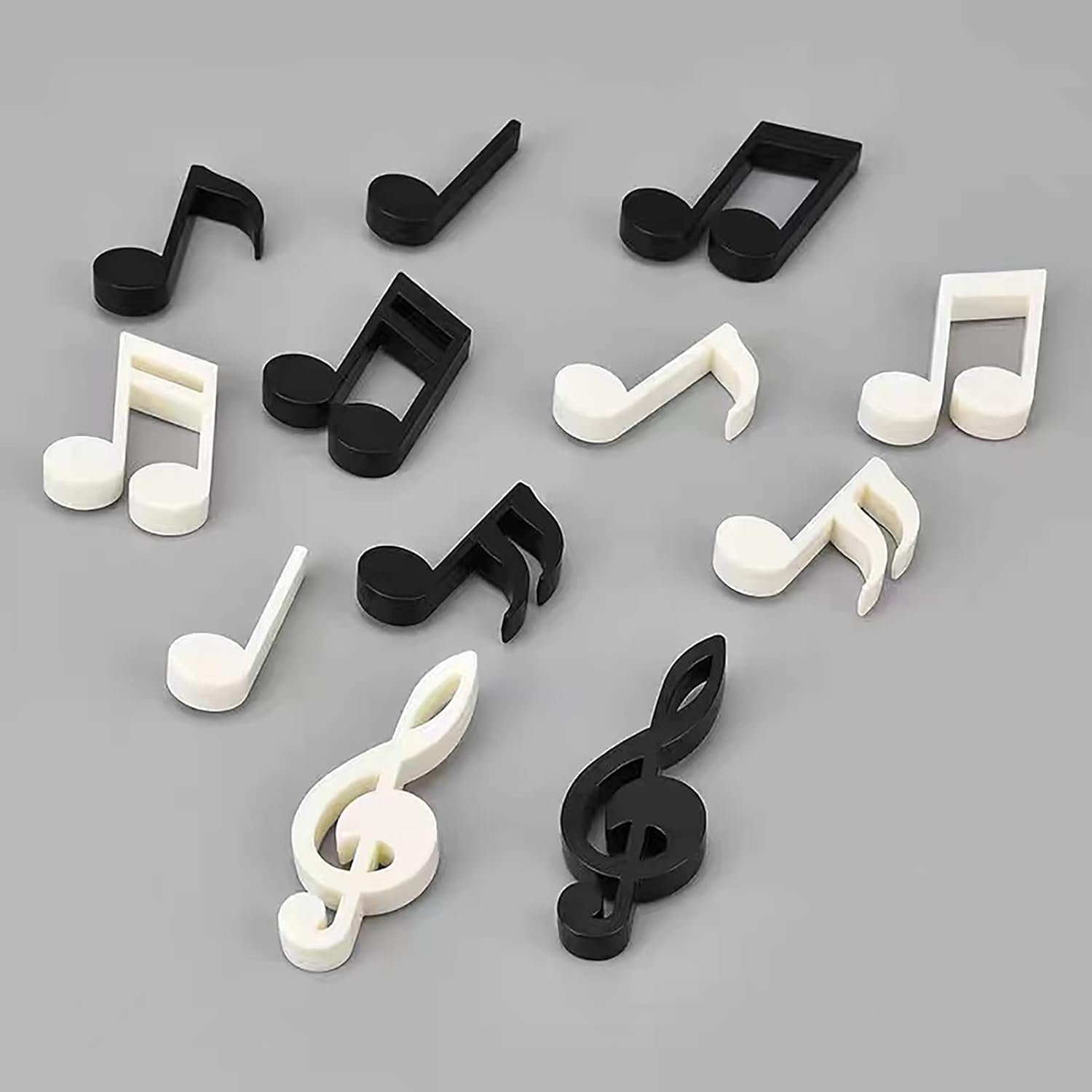 ZYOZ MUSIC Fridge Magnets  12pcs ,Black and White Musical Notes Small Fridge Magnets Cute Decorative Magnets,Refrigerator Magnets Office Kitchen Magnets Locker Glass Magnets