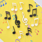 ZYOZ MUSIC Fridge Magnets  12pcs ,Black and White Musical Notes Small Fridge Magnets Cute Decorative Magnets,Refrigerator Magnets Office Kitchen Magnets Locker Glass Magnets