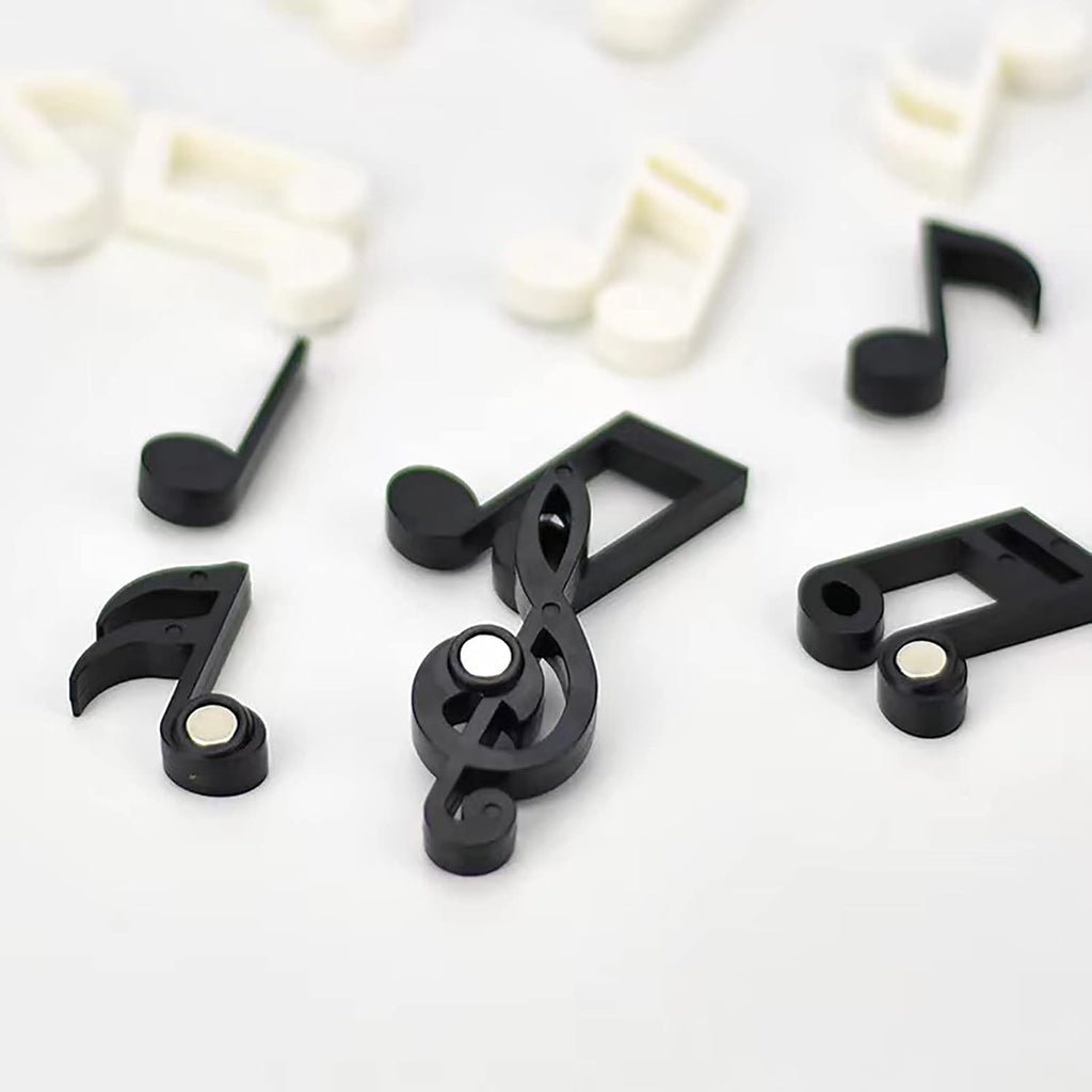 ZYOZ MUSIC Fridge Magnets  12pcs ,Black and White Musical Notes Small Fridge Magnets Cute Decorative Magnets,Refrigerator Magnets Office Kitchen Magnets Locker Glass Magnets