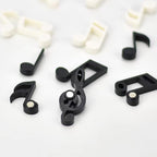 ZYOZ MUSIC Fridge Magnets  12pcs ,Black and White Musical Notes Small Fridge Magnets Cute Decorative Magnets,Refrigerator Magnets Office Kitchen Magnets Locker Glass Magnets