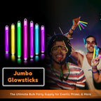 6" Glow Sticks Bulk Party Pack with End Caps & Lanyards - Glow Party Favors for Concert, Festival, & Wedding Neon Light Sticks by Party Dragon, Purple