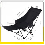Portable Camping Chair Folding Lounge Chair Outdoor Reclining Chair Lightweight Foldable Beach Lounge Chair Heavy Duty Metal Frame Compact Travel Recliner for Garden Lawn Picnic