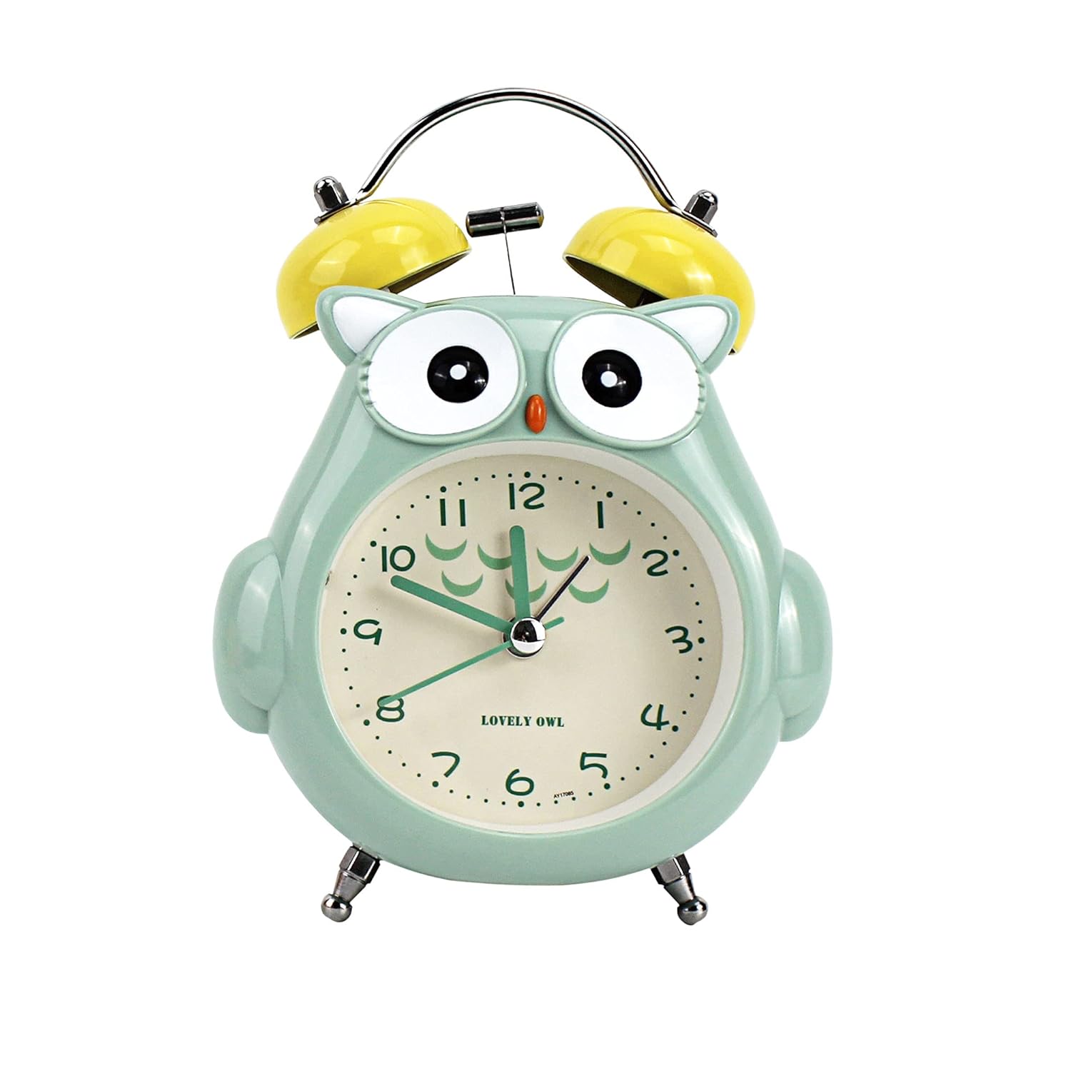 ZYOZ Kids Alarm Clock Cute Cartoon Owl Loud Bell Alarm Clock Non-Ticking Desk Clock with Night Light Main image