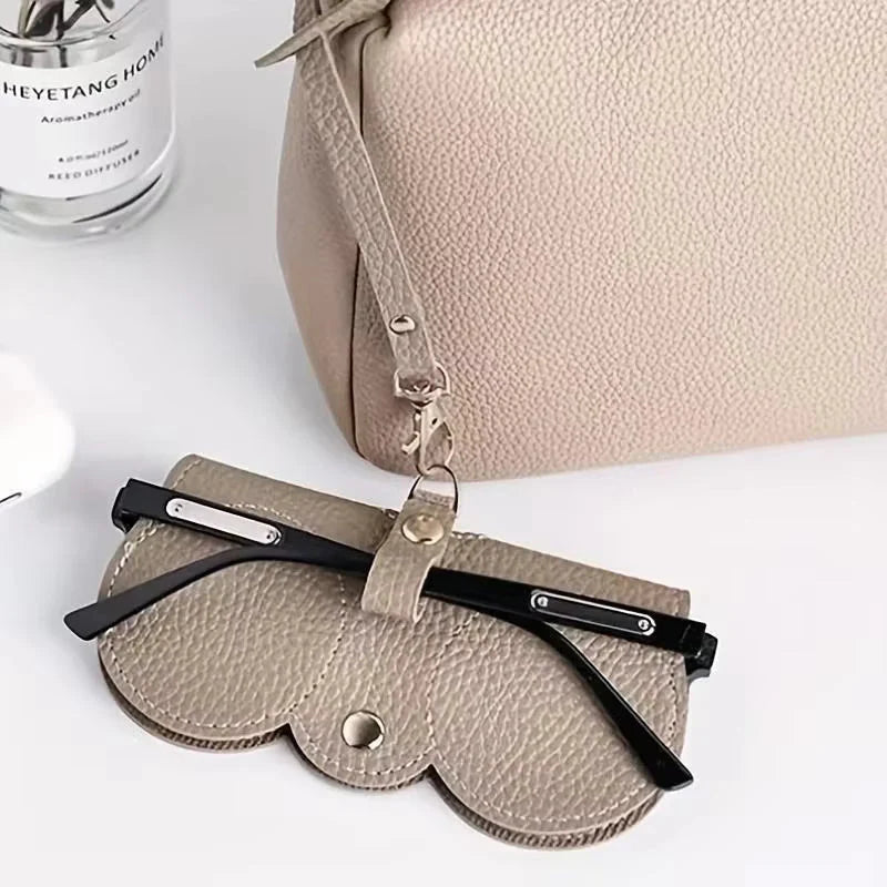 Pack of 1 Soft Leather Sunglasses Bag Goggles Cover Soft Slim Eyeglass Cases Portable Glasses Cases Holder Sunglasses Pouch