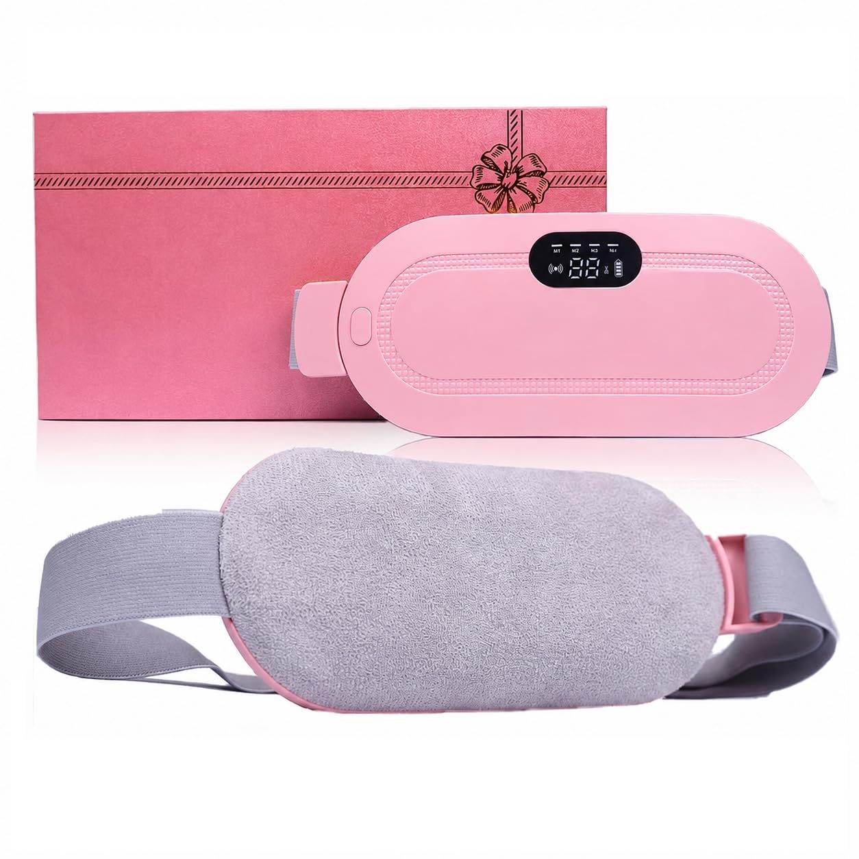 ZYOZ Period Cramp Relief Heating Pad Pain Device with 4 Massage Modes for Menstrual Pain and Belly or Back Pain Relief, LED Display, Comfortable Bel Main image