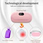 ZYOZ Period Cramp Relief Heating Pad Pain Device with 4 Massage Modes for Menstrual Pain and Belly or Back Pain Relief, LED Display, Comfortable Bel