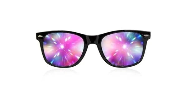 ZYOZ Phoenix Effect Diffraction Glasses | Rectangle Rainbow Kaleidoscope Music Festival Rave Eyewear