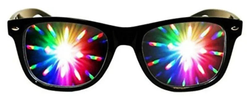 ZYOZ Phoenix Effect Diffraction Glasses | Rectangle Rainbow Kaleidoscope Music Festival Rave Eyewear