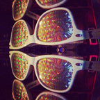 ZYOZ Psychedelic Effect Diffraction Glasses | Rectangle Rainbow Kaleidoscope Music Festival Rave Eyewear