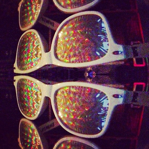 ZYOZ Psychedelic Effect Diffraction Glasses | Rectangle Rainbow Kaleidoscope Music Festival Rave Eyewear