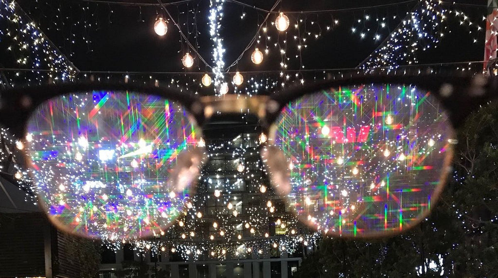 ZYOZ Psychedelic Effect Diffraction Glasses | Rectangle Rainbow Kaleidoscope Music Festival Rave Eyewear