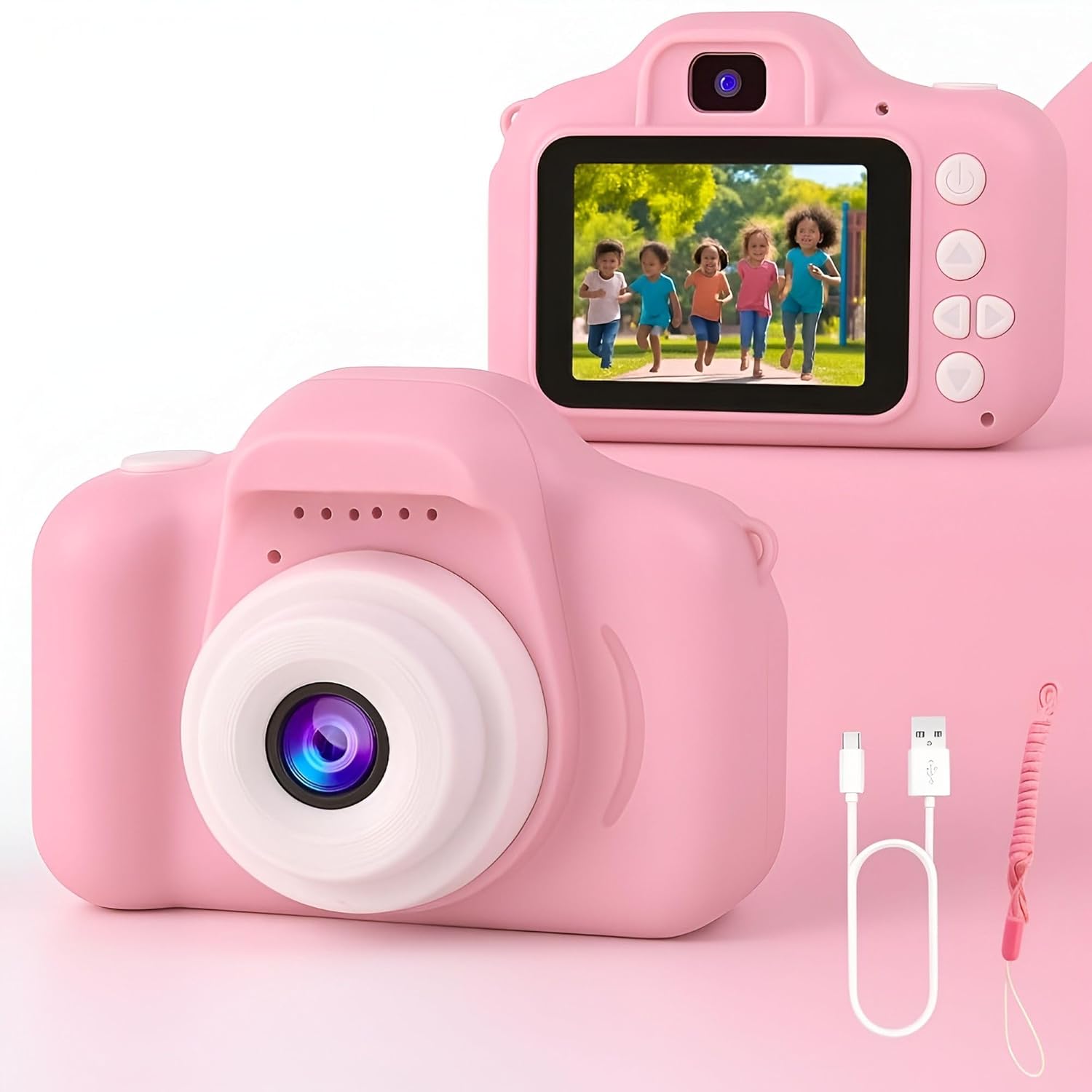 ZYOZ Kids Digital Camera (Multicoloured) for Boys & Girls | 1080P HD Photo & Video | 13MP Mini Selfie Camera with 2-Inch Screen | USB Rechargeable Gift for Ages 3–15 Main image