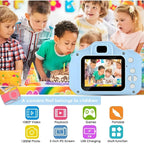 ZYOZ Kids Digital Camera (Multicoloured) for Boys & Girls | 1080P HD Photo & Video | 13MP Mini Selfie Camera with 2-Inch Screen | USB Rechargeable Gift for Ages 3–15