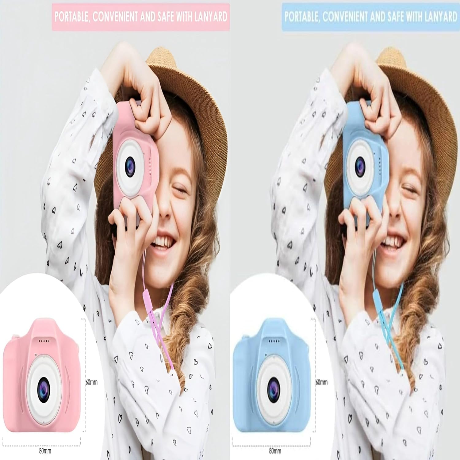 Kids Digital Camera (Multicolor) for Boys & Girls | 1080P HD Photo & Video | 13MP Mini Selfie Camera with 2-Inch Screen | USB Rechargeable Gift for Ages 3–15
