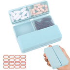 Daily Pill Organizer, 7 Compartments Portable Pill Case Travel Pill Organizer, Folding Design Pill Box for Purse Pocket to Hold Vitamins,Cod Liver Oil,Supplements and Medication