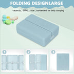 Daily Pill Organizer, 7 Compartments Portable Pill Case Travel Pill Organizer, Folding Design Pill Box for Purse Pocket to Hold Vitamins,Cod Liver Oil,Supplements and Medication