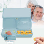 Daily Pill Organizer, 7 Compartments Portable Pill Case Travel Pill Organizer, Folding Design Pill Box for Purse Pocket to Hold Vitamins,Cod Liver Oil,Supplements and Medication