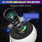 Galaxy Projector Pro for Bedroom, 13 in 1 Planetarium Star Projector with Solar System & Constellation, Night Light for Ceiling - 360° Rotating with Timer, Kids Adults Room Decor