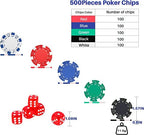 Casino Style Poker Chips, Coins Set Aluminium Case Safe Pack Card Game for Adult