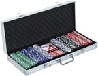 Casino Style Poker Chips, Coins Set Aluminium Case Safe Pack Card Game for Adult