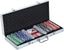 ZYOZ Casino Style Poker Chips, Coins Set Aluminium Case Safe Pack Card Game for Adult
