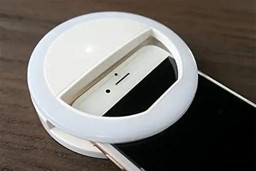 Portable LED Ring Selfie Light for All Smartphones, Tablets Enhancing Ring Light with 3 Level of Brightness for Photography Video Calling (Smart Phones Laptop Tablet)
