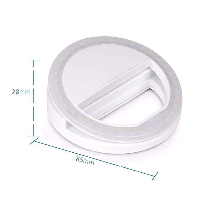 Portable LED Ring Selfie Light for All Smartphones, Tablets Enhancing Ring Light with 3 Level of Brightness for Photography Video Calling (Smart Phones Laptop Tablet)