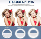 Portable LED Ring Selfie Light for All Smartphones, Tablets Enhancing Ring Light with 3 Level of Brightness for Photography Video Calling (Smart Phones Laptop Tablet)