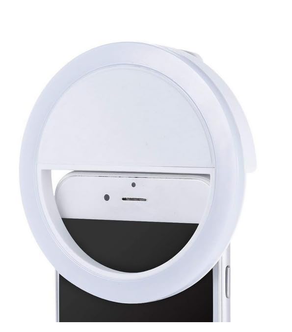 Portable LED Ring Selfie Light for All Smartphones, Tablets Enhancing Ring Light with 3 Level of Brightness for Photography Video Calling (Smart Phones Laptop Tablet)