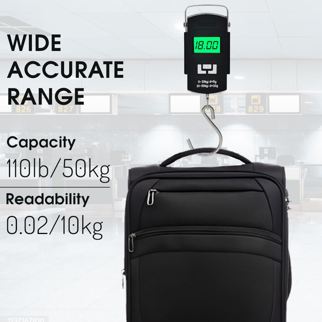 Electronic Portable Digital LED Screen Luggage Weighing Scale, 50 kg/110 Lb For Multi-Purpose Use