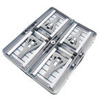 Folding Aluminium Picnic Garden Outdoor Farm House Restaurant Ice Cream Parlour Food Parlour Cafeteria PicnicTable Without Umbrella