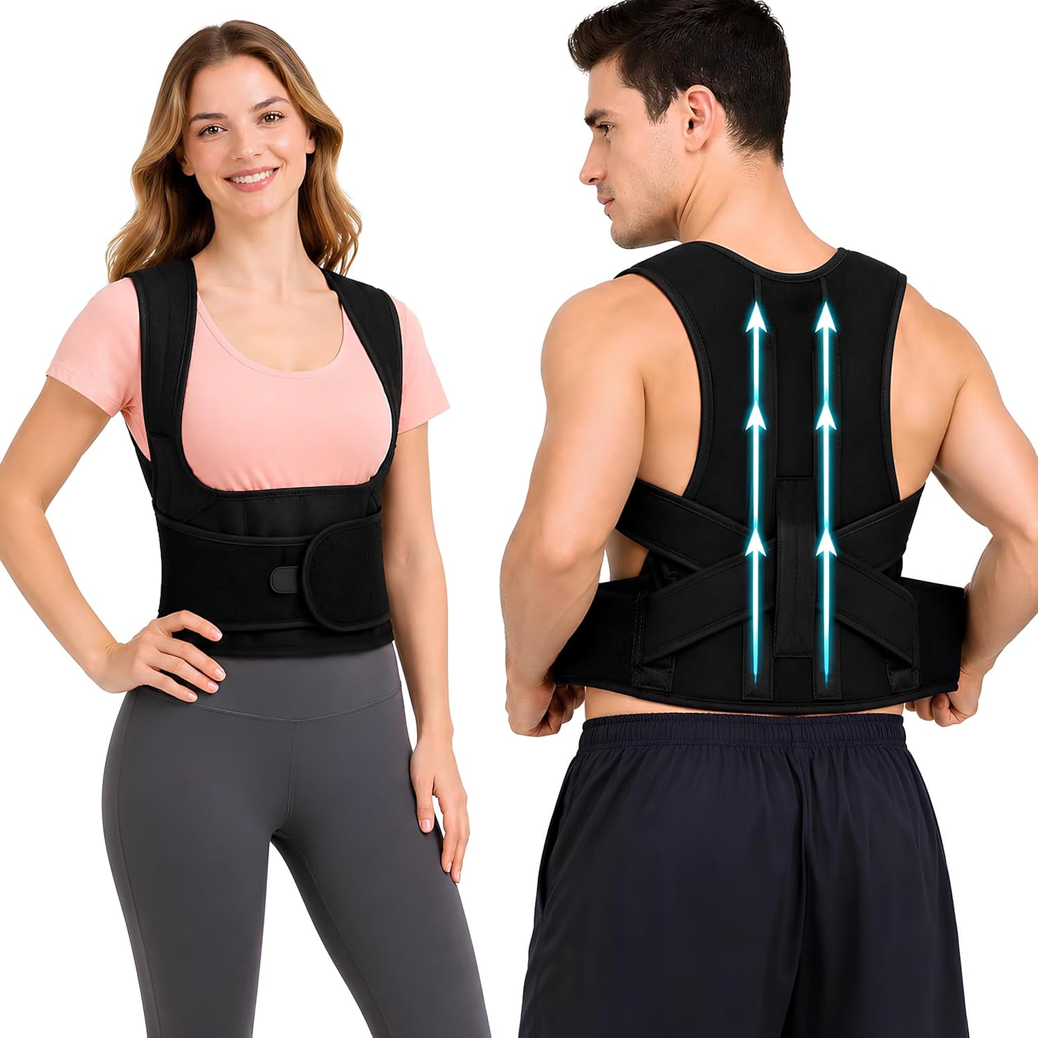 ZYOZ Posture Corrector Belt For Men & Women|Back Pain Relief Posture Corrector|Shoulder,Back Support Belt|Back Straightener Brace For Spine|Clavicle Support|Universal Size Main image