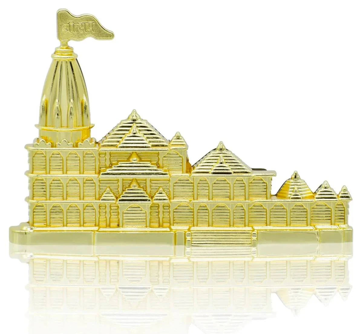 Ram Mandir Business Card Holder Metallic Stand Card Organizer for Office Desk