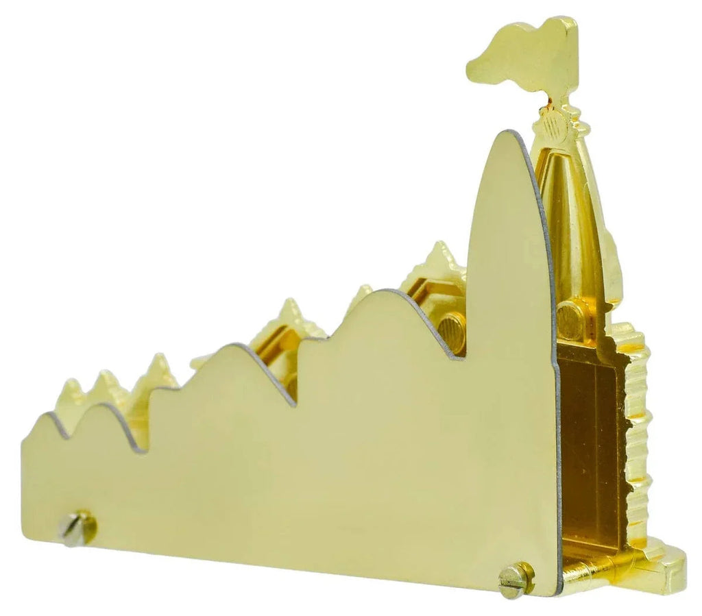 Ram Mandir Business Card Holder Metallic Stand Card Organizer for Office Desk