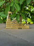 Ram Mandir Business Card Holder Metallic Stand Card Organizer for Office Desk